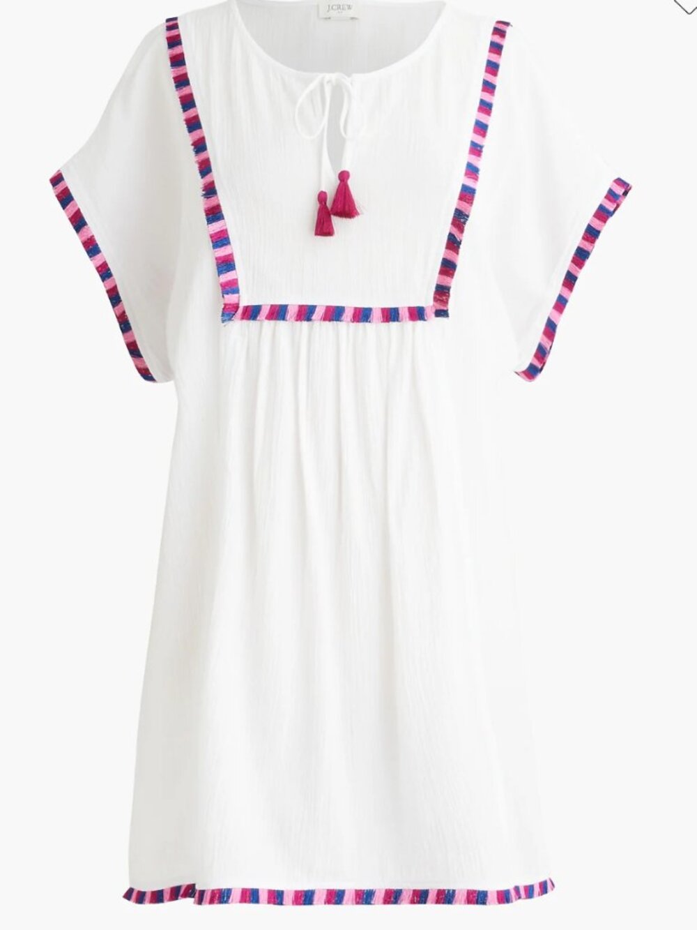 J.Crew Factory Fringe Cotton Beach Tunic XS